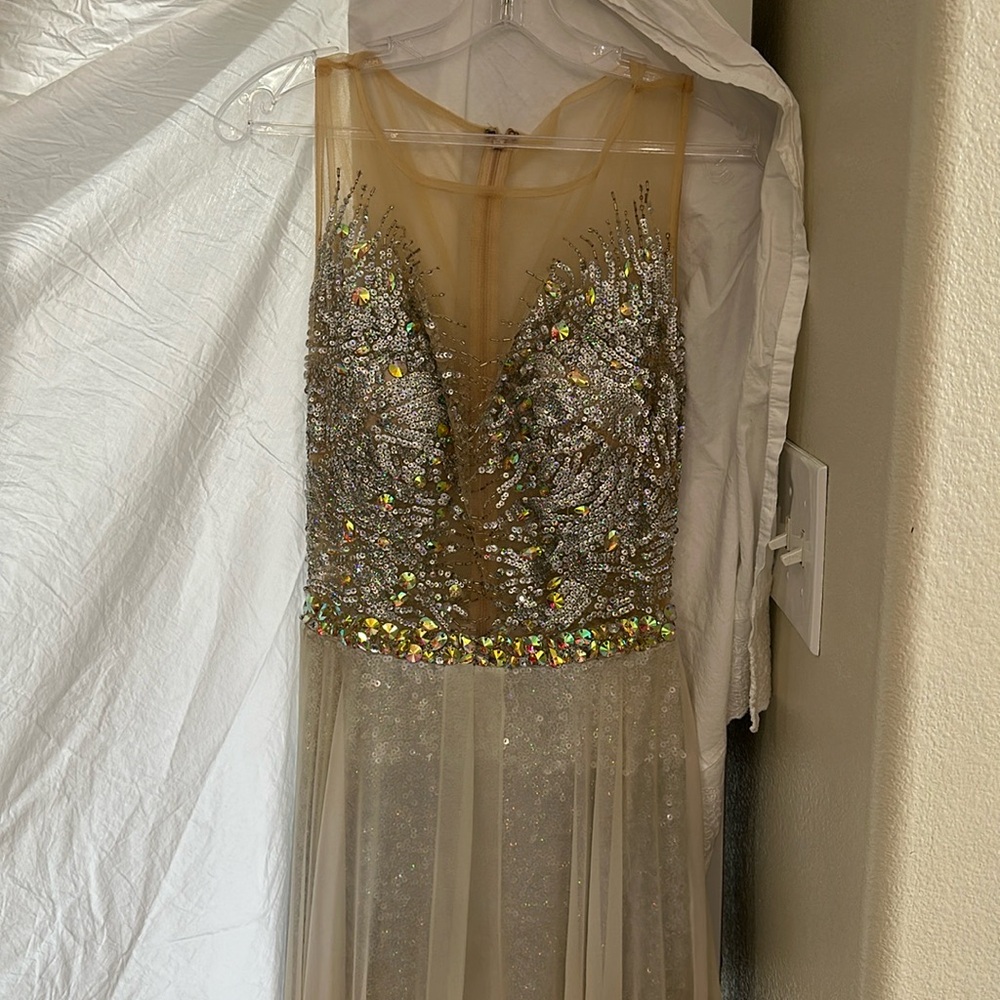 Party Time Sequence sheer dress size 8